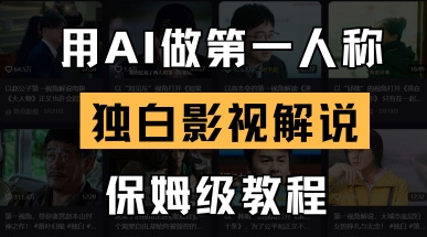 用AI做第一人称独白影视解说，手把手教学，保姆级教程-华创副业项目资源站