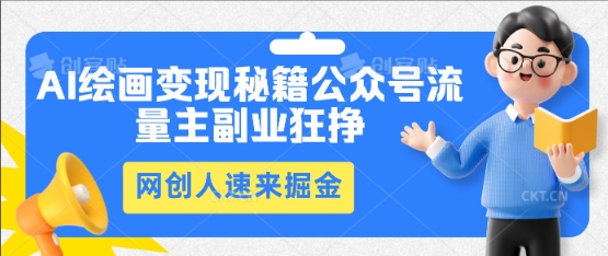 AI绘画变现秘籍：公众号流量主副业狂挣，网创人速来掘金-华创副业项目资源站