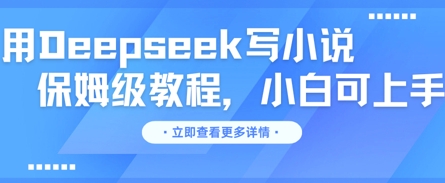 用Deepseek写小说，保姆级教程，小白可实操-华创副业项目资源站